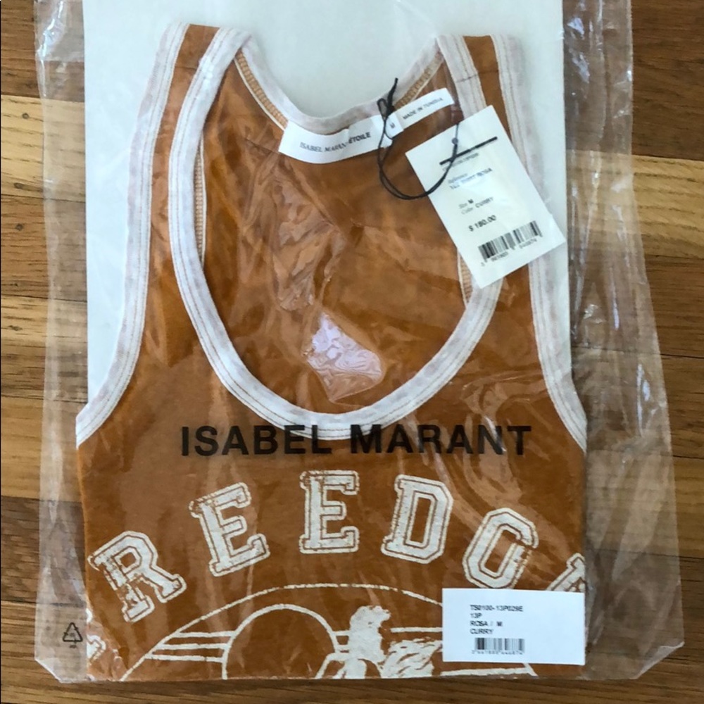 Isabel Marant Etoile Freedom tank in “Curry” M NWT